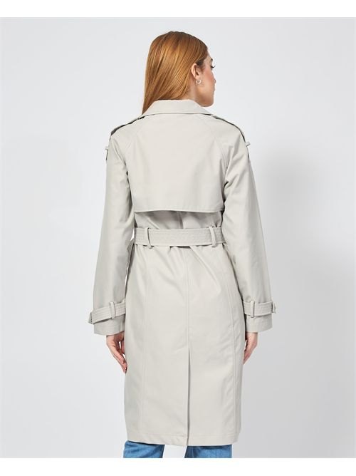 Yes Zee women's double-breasted trench coat with belt YES ZEE | O402-KZ000899